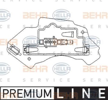 Регулятор, вентилятор салона HELLA 5HL351321131 (фото 1)