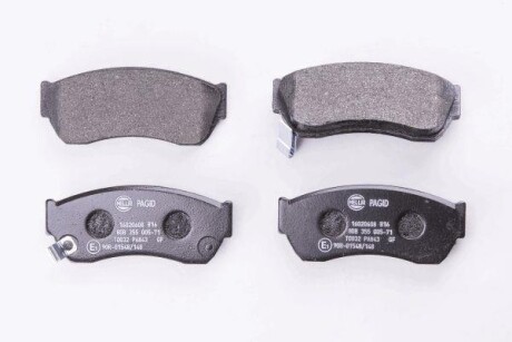 Комплект гальмівних колодок, дискове гальмо HELLA 8DB 355 005-711