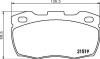 Комплект тормозных колодок, дисковый механизм HELLA 8DB355005861 (фото 2)