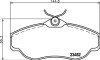 Комплект тормозных колодок, дисковый механизм HELLA 8DB355009531 (фото 2)