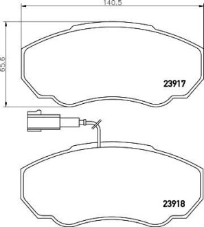 Комплект тормозных колодок, дисковый механизм HELLA 8DB355010391