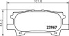 Комплект тормозных колодок, дисковый механизм HELLA 8DB355010-621 (фото 1)