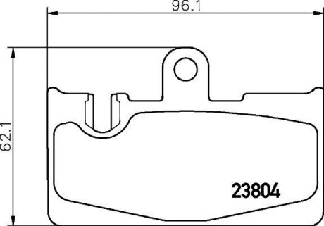 Гальмівні колодки, дискове гальмо (набір) HELLA 8DB355011-661