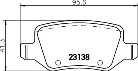 Гальмівні колодки, дискове гальмо (набір) HELLA 8DB355012131 (фото 1)