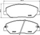 Комплект тормозных колодок, дисковый механизм HELLA 8DB355012-371 (фото 2)