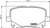 Комплект тормозных колодок, дисковый механизм HELLA 8DB355013161 (фото 2)