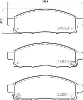 Гальмівні колодки, дискове гальмо (набір) HELLA 8DB355013-221