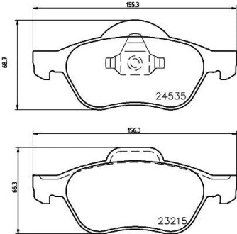 Комплект тормозных колодок, дисковый механизм HELLA 8DB355013271