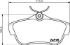 Комплект тормозных колодок, дисковый механизм HELLA 8DB355013-421 (фото 2)