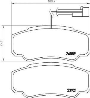 Комплект тормозных колодок, дисковый механизм HELLA 8DB 355 013-511
