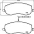 Комплект тормозных колодок, дисковый механизм HELLA 8DB355013871 (фото 2)