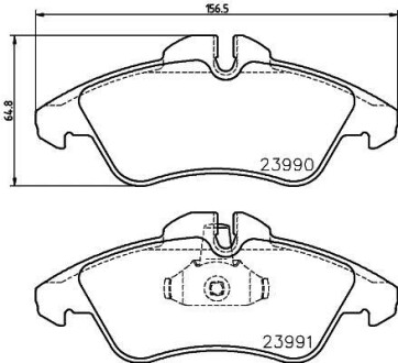 Комплект тормозных колодок, дисковый механизм HELLA 8DB355014481