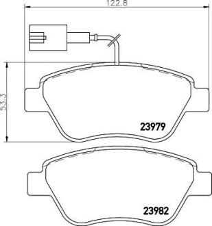 Комплект тормозных колодок, дисковый механизм HELLA 8DB355015491