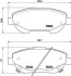 Комплект тормозных колодок, дисковый механизм HELLA 8DB355015691 (фото 2)