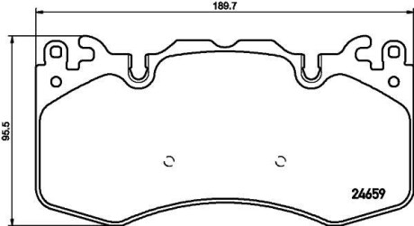 Гальмівні колодки пер. Range Rover 09- (brembo) HELLA 8DB355016-151 (фото 1)