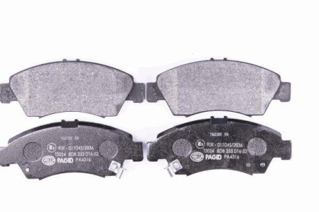 Комплект тормозных колодок, дисковый механизм HELLA 8DB355016-521