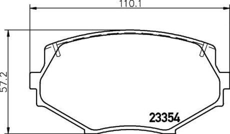 Комплект тормозных колодок, дисковый механизм HELLA 8DB355016861