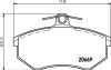 Комплект тормозных колодок, дисковый механизм HELLA 8DB355017701 (фото 2)