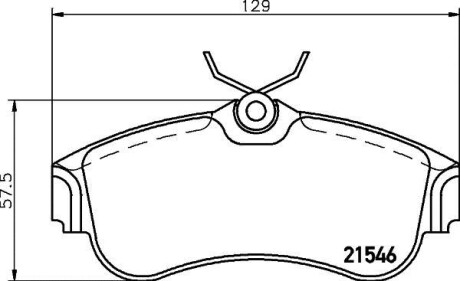 Комплект тормозных колодок, дисковый механизм HELLA 8DB355018011 (фото 1)