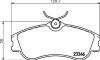 Комплект тормозных колодок, дисковый механизм HELLA 8DB355018541 (фото 1)