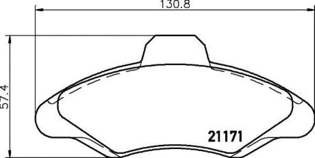 Комплект тормозных колодок, дисковый механизм HELLA 8DB 355 019-041