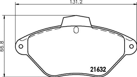 Комплект тормозных колодок, дисковый механизм HELLA 8DB 355 019-211