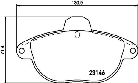 Комплект тормозных колодок, дисковый механизм HELLA 8DB 355 019-281