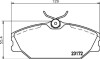 Комплект тормозных колодок, дисковый механизм HELLA 8DB355019391 (фото 1)