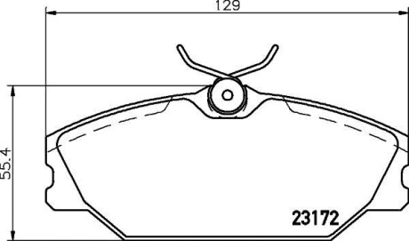 Комплект тормозных колодок, дисковый механизм HELLA 8DB355019391