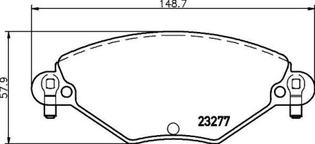 Комплект тормозных колодок, дисковый механизм HELLA 8DB 355 019-411