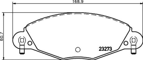 Комплект тормозных колодок, дисковый механизм HELLA 8DB 355 019-421