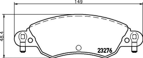 Комплект тормозных колодок, дисковый механизм HELLA 8DB 355 019-431