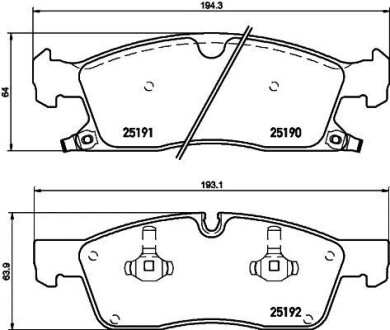 Комплект тормозных колодок, дисковый механизм HELLA 8DB355019551 (фото 1)