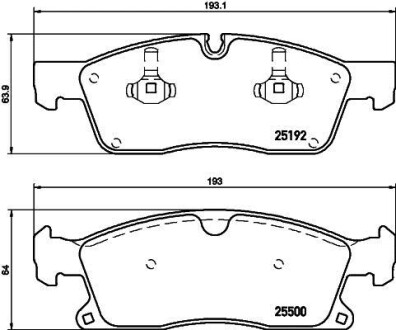 Гальмівні колодки (набір) HELLA 8DB355019701