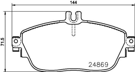 Комплект тормозных колодок, дисковый механизм HELLA 8DB355019721