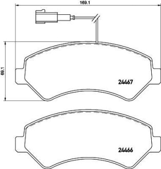 Комплект тормозных колодок, дисковый механизм HELLA 8DB355019901 (фото 1)