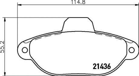 Гальмівні колодки (набір) HELLA 8DB355019931