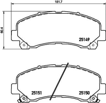 Комплект тормозных колодок, дисковый механизм HELLA 8DB 355 020-171