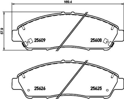 Гальмівні колодки (набір) HELLA 8DB355020-211