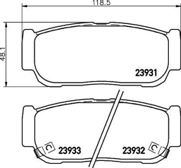 Дисковые тормозные колодки HELLA 8DB355020221 (фото 1)