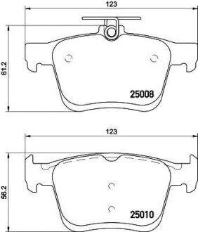 Комплект тормозных колодок, дисковый механизм HELLA 8DB 355 020-271