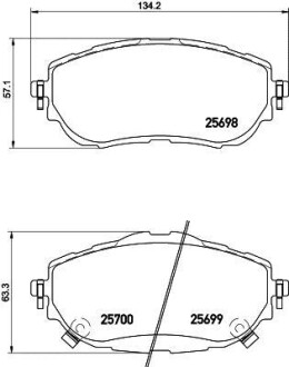 Комплект тормозных колодок, дисковый механизм HELLA 8DB355020281