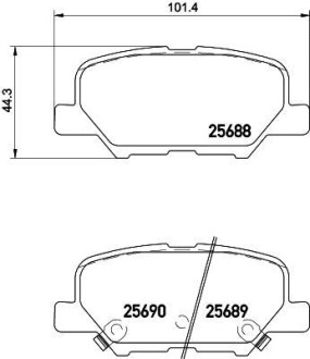 Дисковые тормозные колодки HELLA 8DB355020291