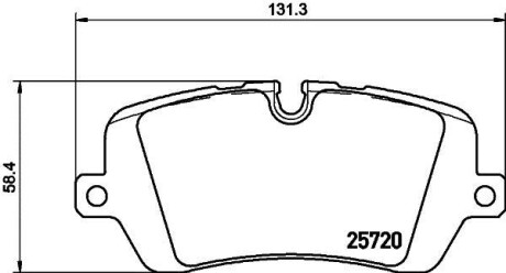 Колодки гальмівні дискові комплект; задн. HELLA 8DB355020361