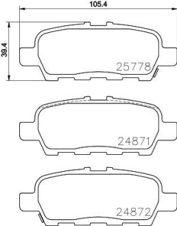 Дисковые тормозные колодки HELLA 8DB355020401