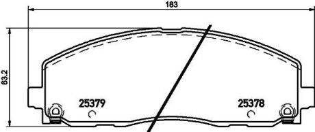 Дисковые тормозные колодки HELLA 8DB355020571