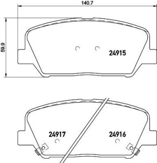 Комплект тормозных колодок, дисковый механизм HELLA 8DB355020591