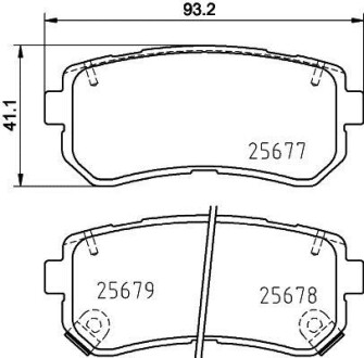 Дисковые тормозные колодки HELLA 8DB355020851 (фото 1)