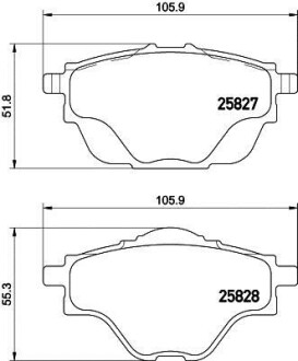 Гальмівні колодки (набір) HELLA 8DB 355 021-001