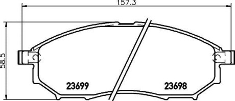 Дисковые тормозные колодки HELLA 8DB355021101